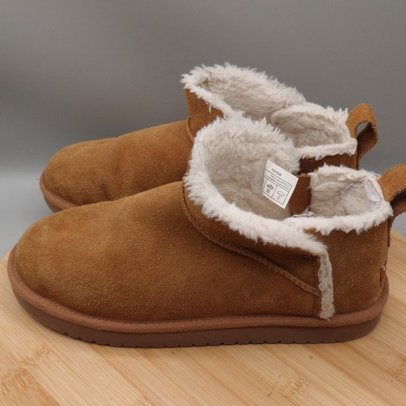 Koolaburra by UGG Shoes - Koolaburra by UGG Boots Womens 5 Brown Suede Sheepskin Lined Ankle Flaws